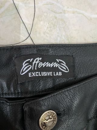 Pantaloni in ecopelle neri taglia 52