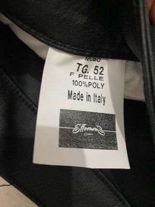 Pantaloni in ecopelle neri taglia 52