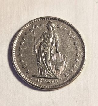 Moneda 2 Francos Suizos 1978