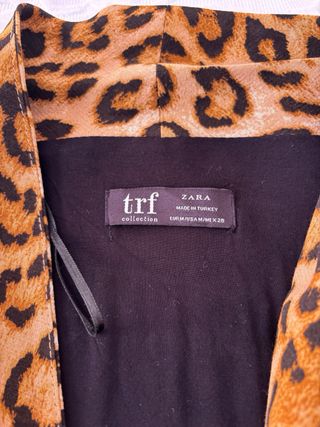 Vestido fiesta Zara estampado leopardo