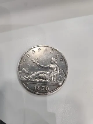Moneda 5 Pesetas 1870 España