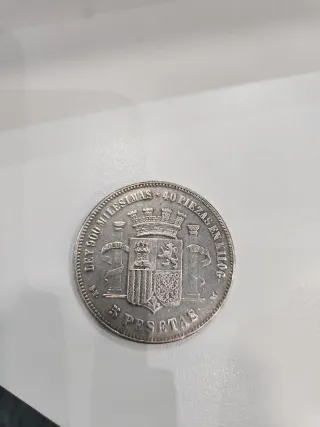 Moneda 5 Pesetas 1870 España