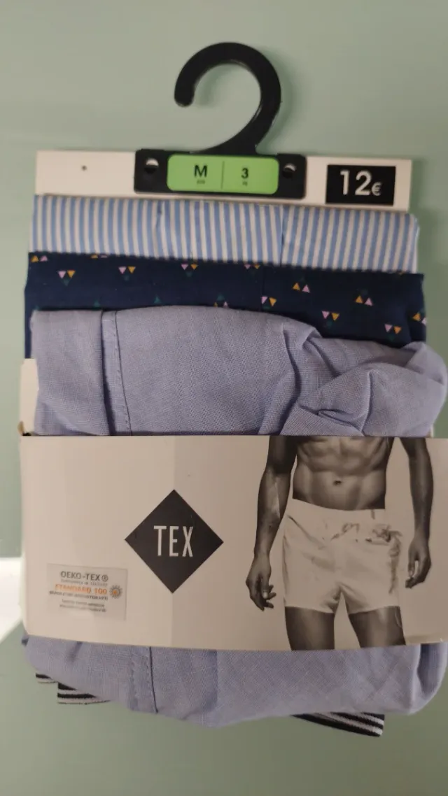 Calzoncillos Boxers TEX Talla M (3 unidades)