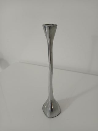 Coppia Candelabri Metallo Argento