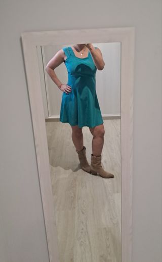 Vestido azul con chaqueta