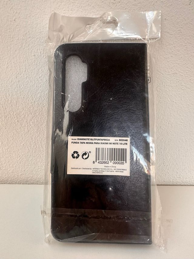 Funda Xiaomi Mi Note 10 Lite tipo libro negra