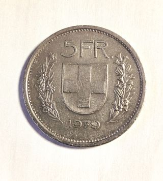 Moneda 5 Francos Suizos 1979