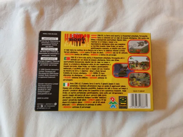 Versione PAL di Body Harvest per N64