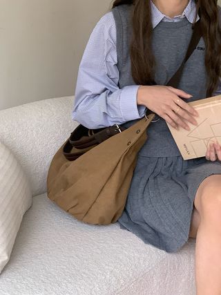 Bolso hombro de Lona Retro Gran Capacidad