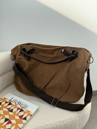 Bolso hombro de Lona Retro Gran Capacidad