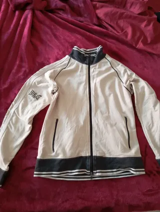 Chaqueta deportiva Everlast mujer beige y negra