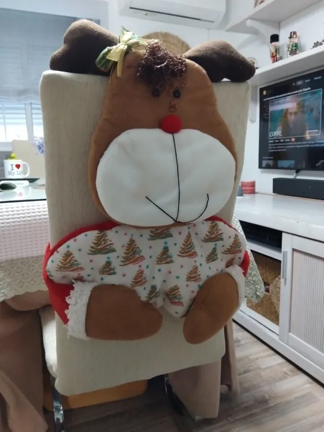 Peluche Reno Navideño,para sillas.