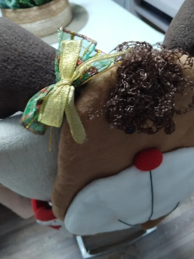 Peluche Reno Navideño,para sillas.