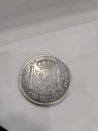 Moneda 20 Reales Isabel II 1864