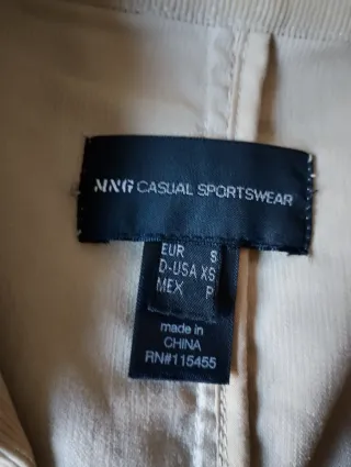 Chaqueta blazer beige de pana