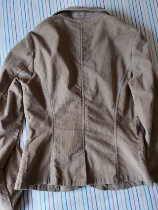 Chaqueta blazer beige de pana