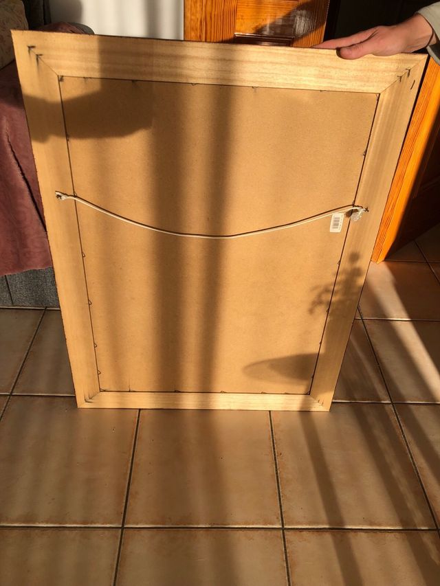 Espejo grande de madera