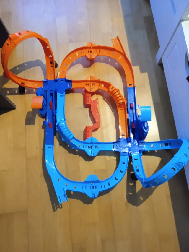 Pista Hot Wheels Naranja y Azul