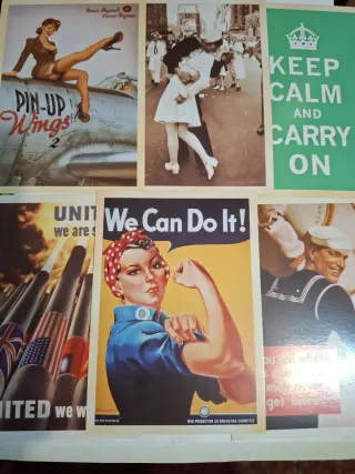 Collezione di 6 cartoline vintage