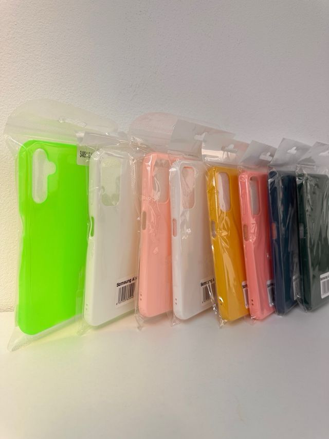 Fundas Samsung A14 silicona colores