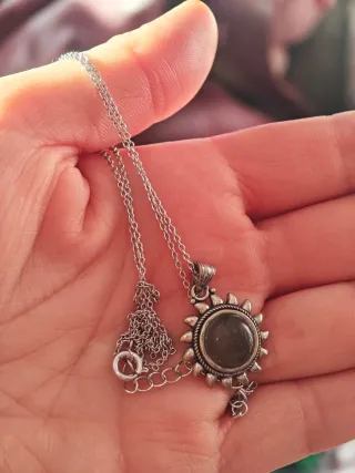 Colgante de labradorita con cadena