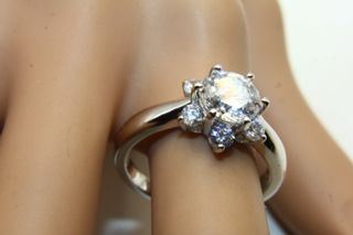 Magnifico anello Vintage argento zirconi