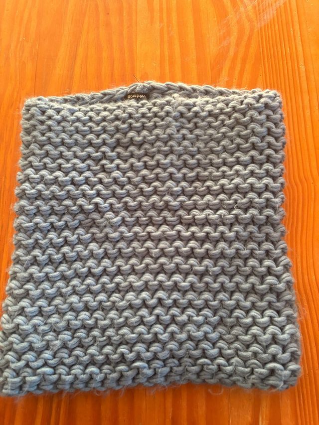 Braga de cuello de lana azul