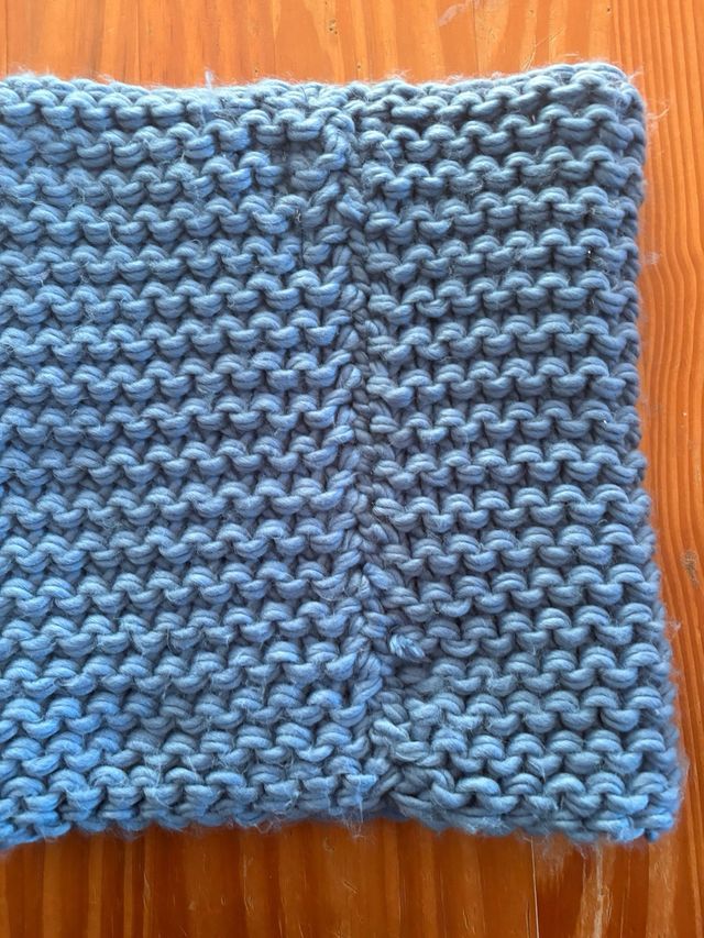 Braga de cuello de lana azul