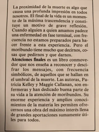 ATENCION FINAL EN EL UMBRAL DE LA MUERTE MORIBUNDO