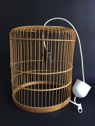 Lampadario in vimini stile naturale