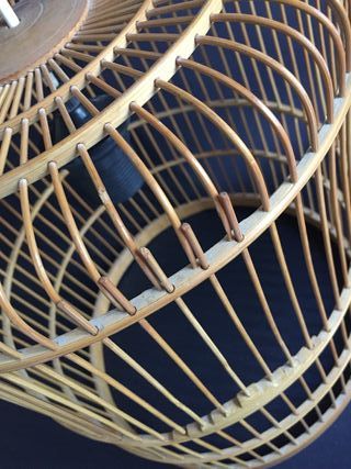 Lampadario in vimini stile naturale