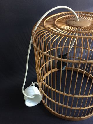 Lampadario in vimini stile naturale