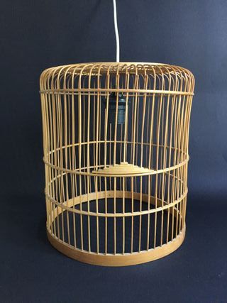 Lampadario in vimini stile naturale