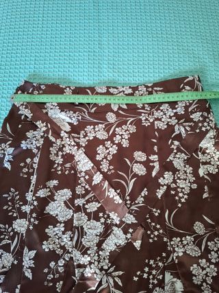 Falda Torero Estampada Marrón Talla 44