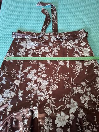 Falda Torero Estampada Marrón Talla 44