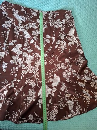 Falda Torero Estampada Marrón Talla 44