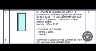 Puerta y fijo aluminio