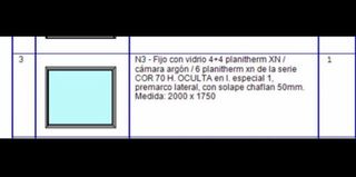 Puerta y fijo aluminio