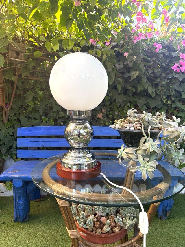 LAMPADA IN ACCIAIO CROMATO VINTAGE LUMINOSA