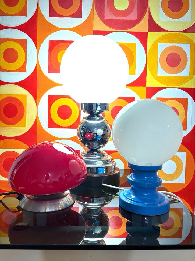 LAMPADA IN ACCIAIO CROMATO VINTAGE LUMINOSA