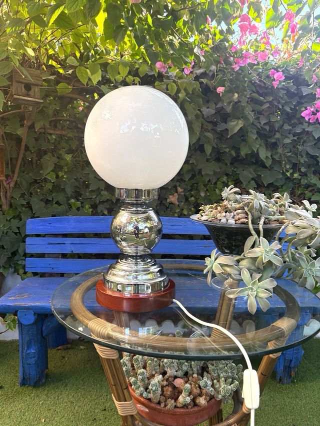 LAMPADA IN ACCIAIO CROMATO VINTAGE LUMINOSA