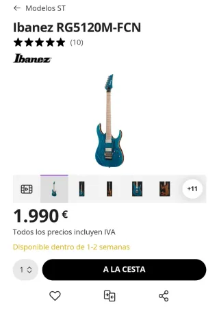 Ibanez Prestige RG5120M-FCN Guitarra Eléctrica