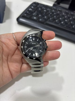 Reloj Seiko Kinetic Streamline Negro/Plata