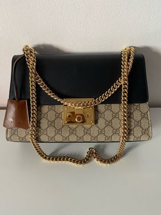 Bolso Gucci Vintage Beige y Negro