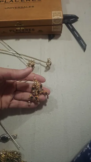 Aderezo fallera oro y verde