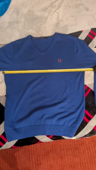 Jersey Fred Perry Azul Talla M 100% algodón