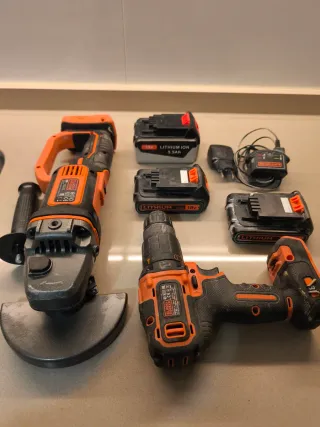 Taladro Percutor y Amoladora Black+Decker