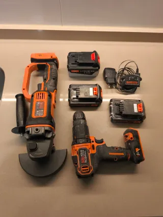 Taladro Percutor y Amoladora Black+Decker