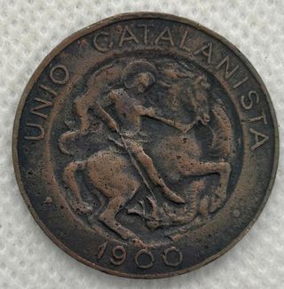 Moneda Unió Catalanista 10 Céntimos 1900