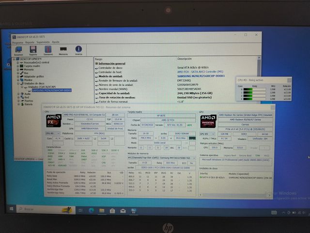 HP EliteBook 745 G3 14'' 16 GB schermo FHD